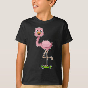 Flamingo Skater Skateboard T-shirt