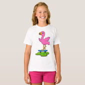 Flamingo Skater Skateboard T-shirt (Voorkant volledig)
