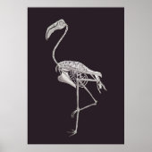 Flamingo Skeleton Bird Halloween Animal Anatomie Poster (Voorkant)