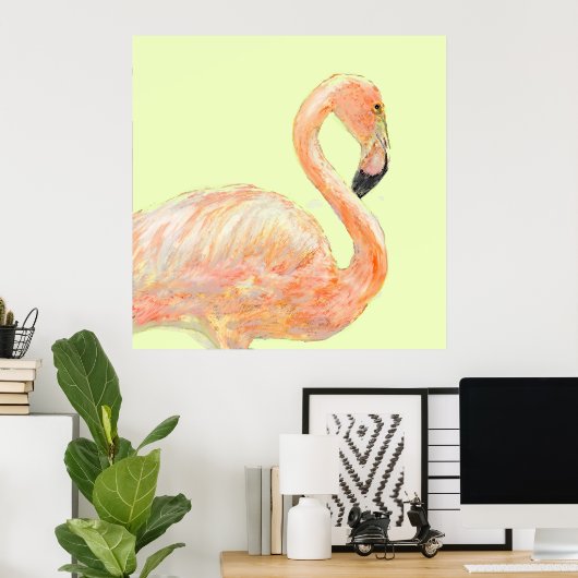 flamingo sketch poster (Thuiskantoor)