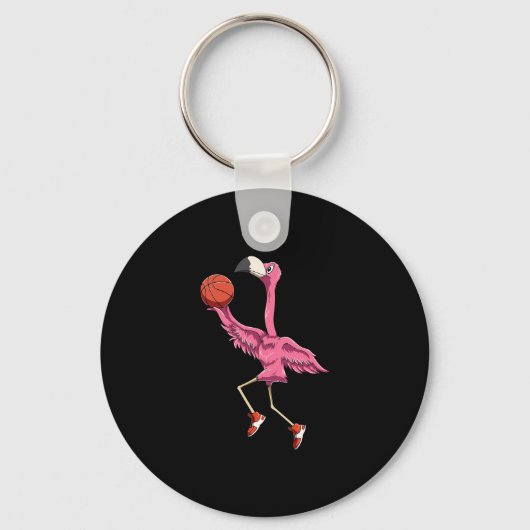 Flamingo Sketll Flamingo Spelend Sketll Flamingo Sleutelhanger (Voorkant)