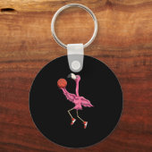 Flamingo Sketll Flamingo Spelend Sketll Flamingo Sleutelhanger (Voorkant)