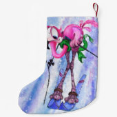 Flamingo Skïer Kerst Sok Kleine Kerstsok (Achterkant)