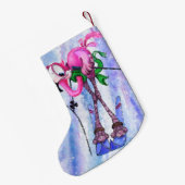 Flamingo Skïer Kerst Sok Kleine Kerstsok (Achterkant (Hangend))