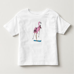 Flamingo Skier Ski Kinder Shirts