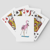 Flamingo Skier Ski Pokerkaarten (Achterkant)