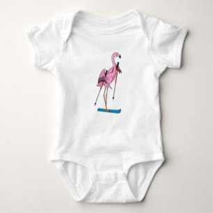Flamingo Skier Ski Romper