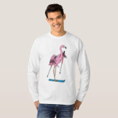 Flamingo Skier Ski T-shirt (Voorkant volledig)