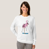 Flamingo Skier Ski T-shirt (Voorkant volledig)
