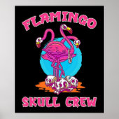 Flamingo Skull Crew Halloween | Flamingo Lovers Poster (Voorkant)