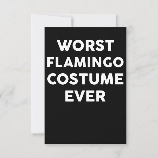 Flamingo | Slechtste Flamingo kostuum ooit Bedankkaart (Voorkant)