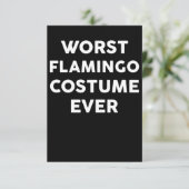 Flamingo | Slechtste Flamingo kostuum ooit Bedankkaart (Staand voorkant)