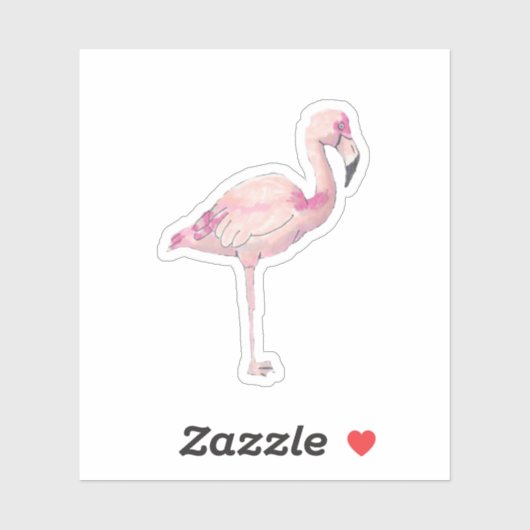 Flamingo small Vinyl Sticker (Vel)