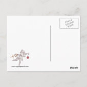 Flamingo Snowball Fight Briefkaart (Achterkant)