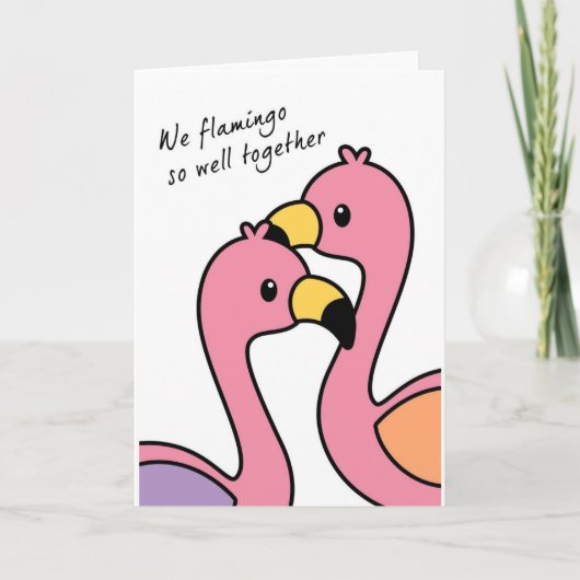 Flamingo So Well Anniversary/Love Card Kaart (Voorkant)