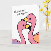 Flamingo So Well Anniversary/Love Card Kaart (Gele Bloem)