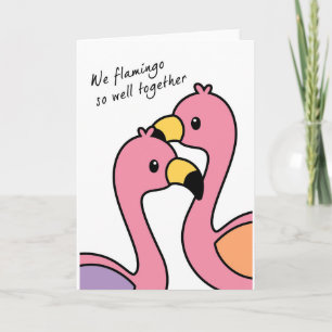 Flamingo So Well Anniversary/Love Card Kaart