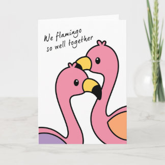 Flamingo So Well Anniversary/Love Card Kaart