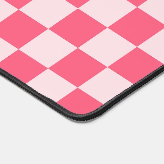 Flamingo sorbet checkerboard pattern bureaumat (Hoek)