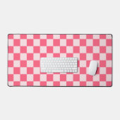 Flamingo sorbet checkerboard pattern bureaumat (Keyboard & Muis)