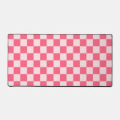 Flamingo sorbet checkerboard pattern bureaumat (Voorkant)