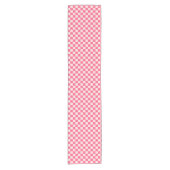 Flamingo sorbet checkerboard pattern korte tafelloper (Voorkant)