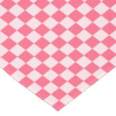Flamingo sorbet checkerboard pattern korte tafelloper (Hoek)