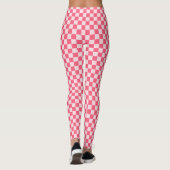 Flamingo sorbet checkerboard pattern leggings (Achterkant)