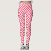 Flamingo sorbet checkerboard pattern leggings (Voorkant)