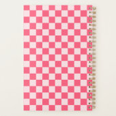 Flamingo sorbet checkerboard pattern planner (Achterkant)