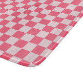 Flamingo sorbet checkerboard pattern snijplank (Hoek)