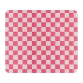 Flamingo sorbet checkerboard pattern snijplank (Voorkant)
