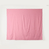 Flamingo sorbet checkerboard pattern wandkleed (Voorkant (horizontaal))