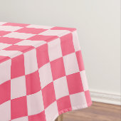 Flamingo sorbet dambordpatroon tafelkleed (Voorbeeld)