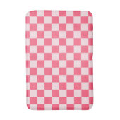 Flamingo sorbet schaakbordpatroon badmat (Voorkant Verticaal)