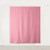 Flamingo sorbet schaakbordpatroon wandkleed (Voorkant)