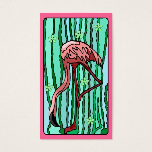 Flamingo Spaans Mos Reizen Souvenir Gift Labels Visitekaartjes (Voorkant)