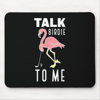 Flamingo speelt Golf Talk Birdie voor mij Golfende Muismat