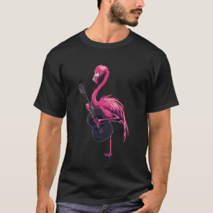 Flamingo Spelen Gitaar Muzikant Gitarist Grappig F T-shirt