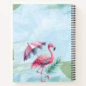 Flamingo Spiral Notitieboek met Aangepaste Quote e (Achterkant)