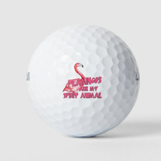 Flamingo Spirit Animal Golfballen (Voorkant)