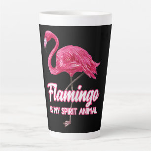Flamingo Spirit Animal Tropical Bird Fans Latte Mok
