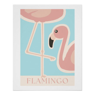 Flamingo Split Perfect Poster