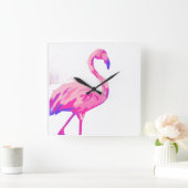 Flamingo Square Clock Vierkante Klok (Huis)