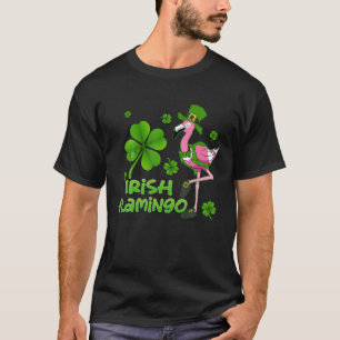 Flamingo St. Patrick's Dag Vrouwen Iers Flamingo T-shirt
