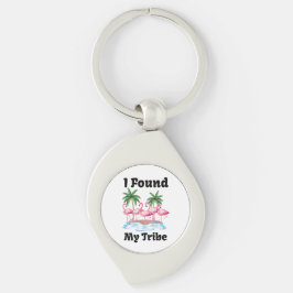 Flamingo Stam Overeenkomstige Vrijgezellinnenreis  Sleutelhanger