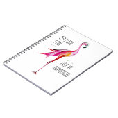 Flamingo Stand-all is een fabelachtig, grappig Gez Notitieboek (Linkerzijde)