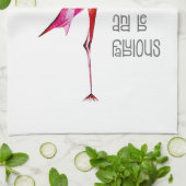 Flamingo Stand-all is een fabelachtig, grappig Gez Theedoek (Gevouwen)