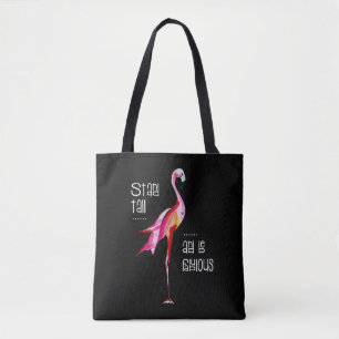 Flamingo Stand-all is een fabelachtig, grappig Gez Tote Bag