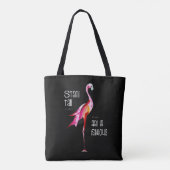 Flamingo Stand-all is een fabelachtig, grappig Gez Tote Bag (Achterkant)